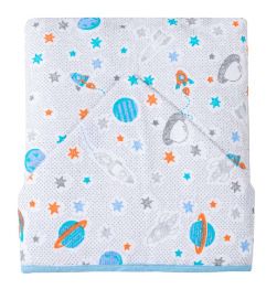 Toalha Forrada Papizinha Karinho com Capuz Planetas
