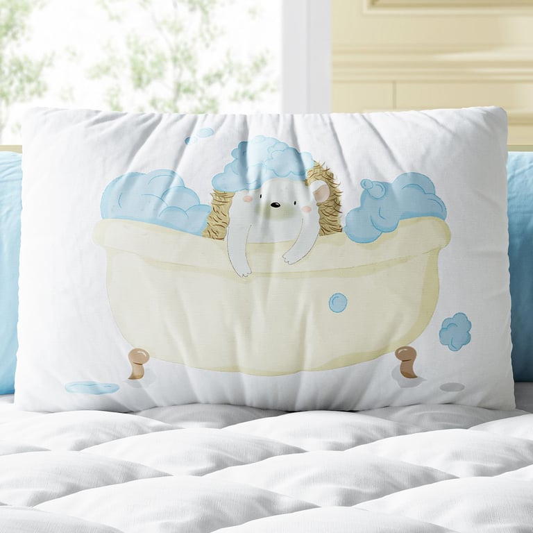 Almofada Retangular Hora do Banho Porco Espinho 35cm