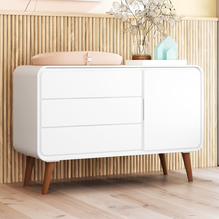 Cômoda Infantil Branco com Porta Confort