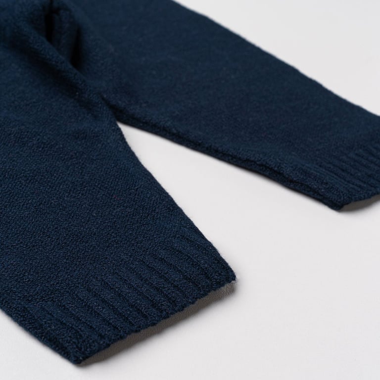 Saída Maternidade Tricot Cardigan e Calça Listras Marinho e Branco 02 Peças — vista alternativa