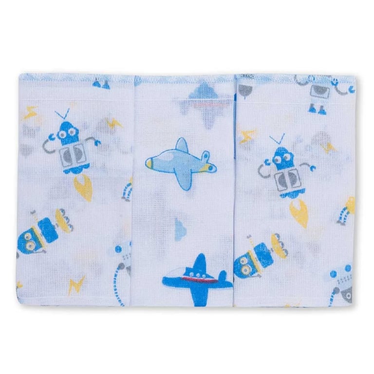 Jogo de Fraldas de Boca Robô Azul