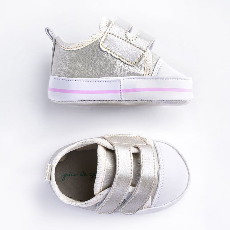 Tênis Bebê Casual Velcro Duplo Dourado Tam 17 — vista alternativa