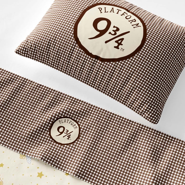 Jogo de Lençol Infantil Solteiro Harry Potter Plataforma 9 ¾
