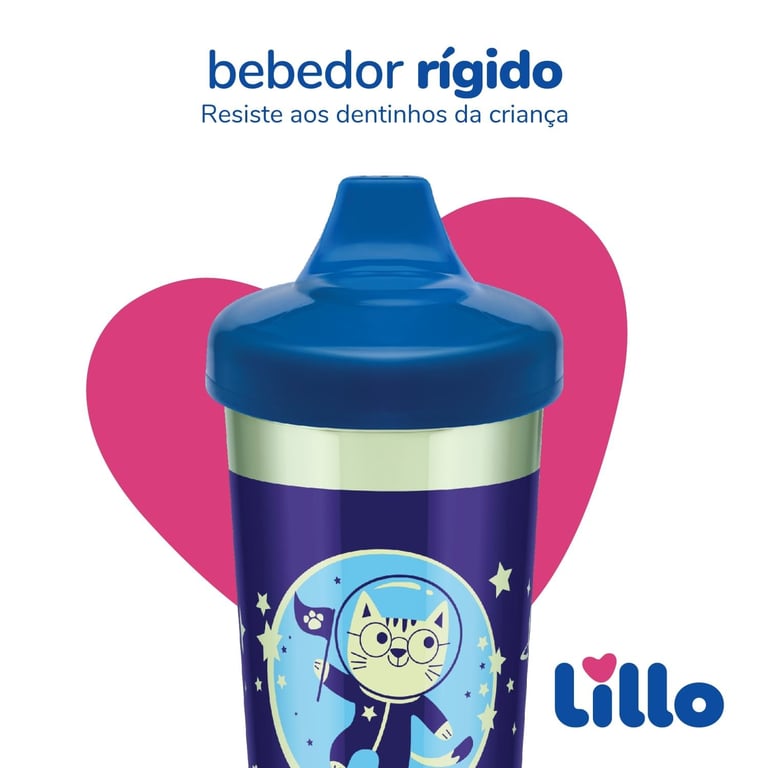 Copo Glow Max Antivazamento Azul 320ml