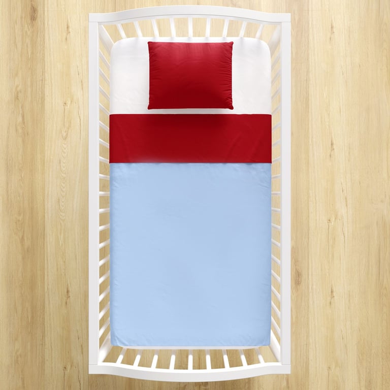 Jogo de Lençol Berço Vermelho e Azul 3 peças — vista alternativa