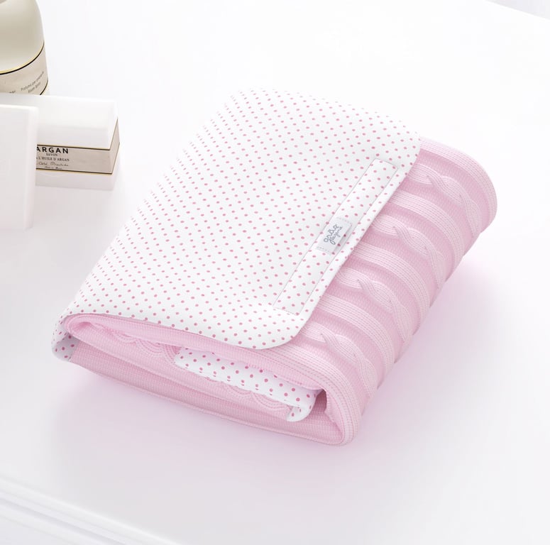 Trocador de Fraldas Portátil Tricot Luxo Rosa 85x40cm