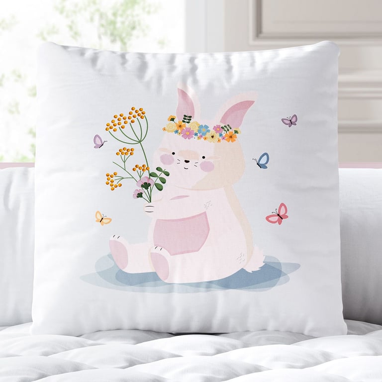 Almofada Quadrada Coelhinha Lalá 30cm
