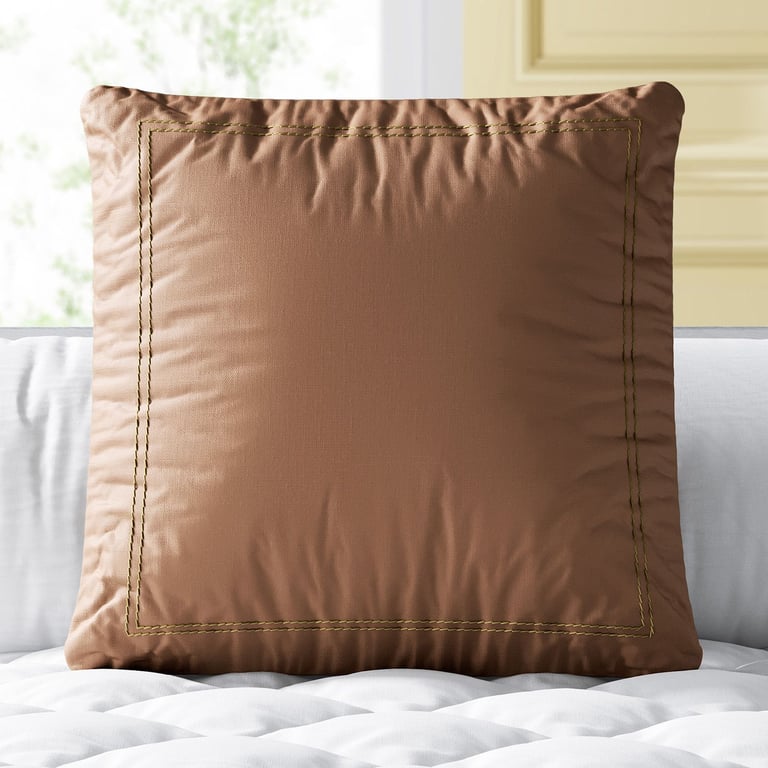 Almofada Quadrada Marrom Sintético 38cm