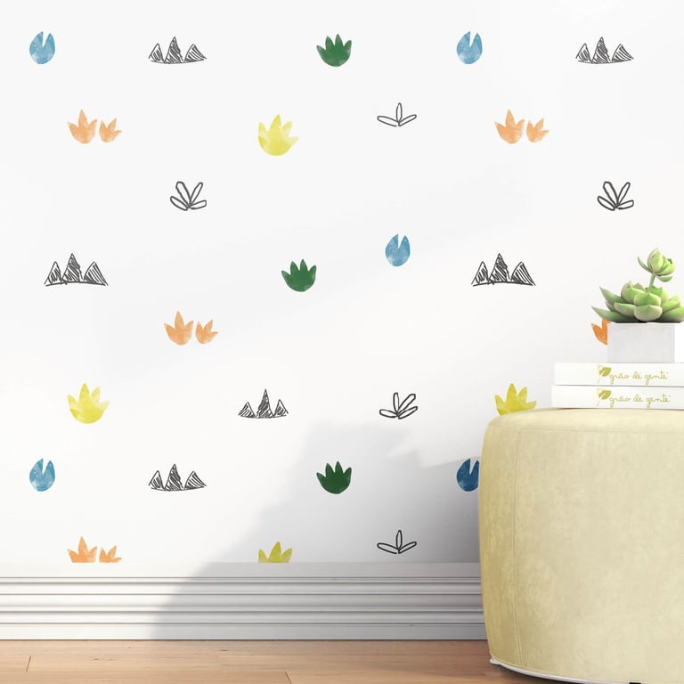 Papel de Parede Patinhas de Dinossauros 3m