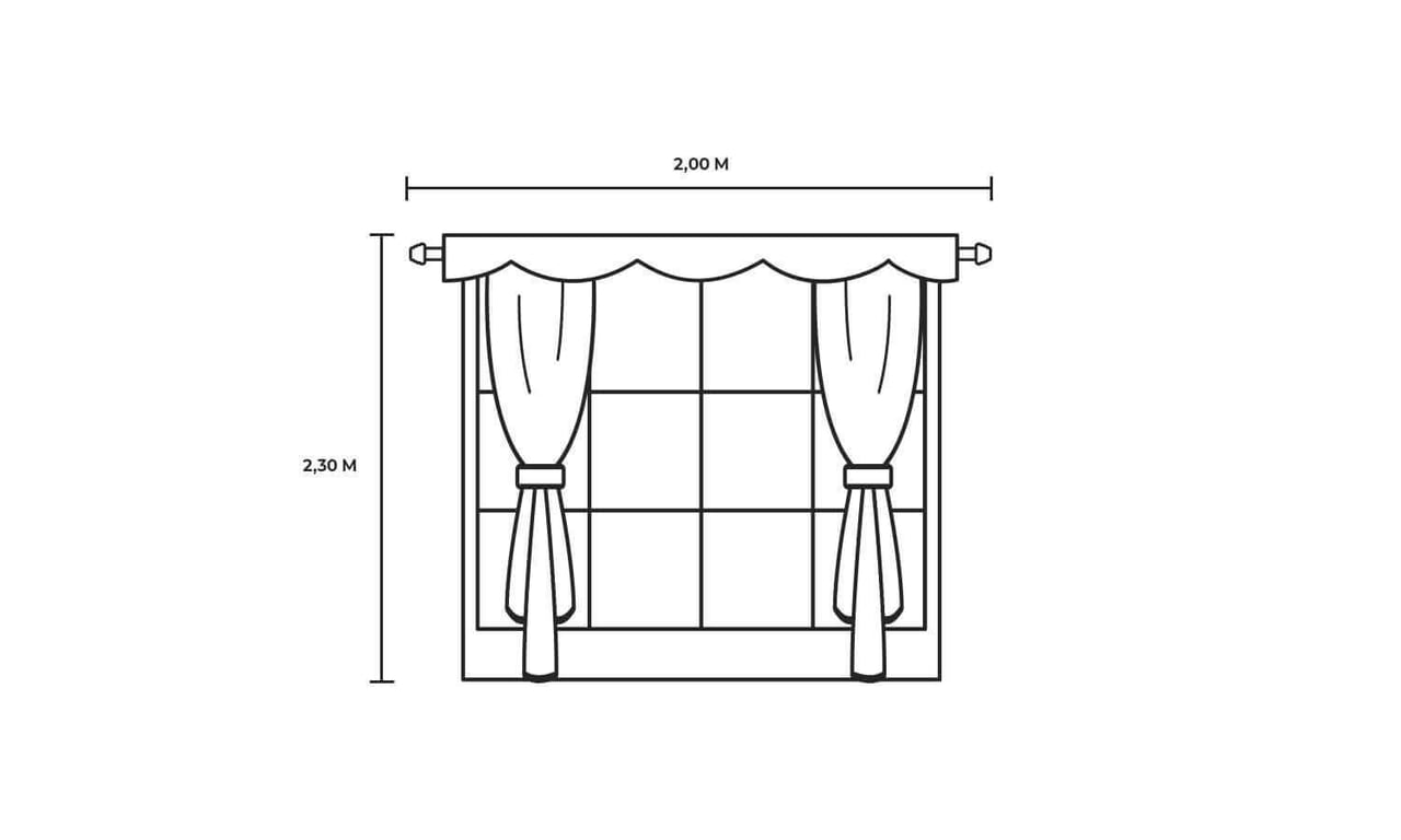 Cortina Urso Aviador 1,50m — vista alternativa