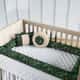 Kit Berço Rolinhos Floral Luxo Verde 8 Peças - imagem 1