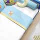 Jogo de Lençol Mini Cama Galinha Pintadinha Poá Azul Bebê - imagem 2
