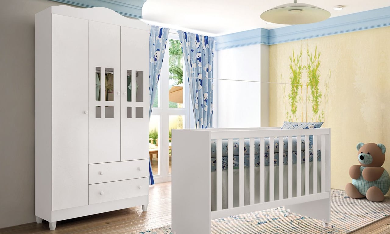 Guarda Roupa Infantil Branco 3 Portas Ariel — vista alternativa