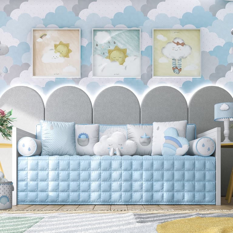 Kit Cama Babá Nuvem de Algodão