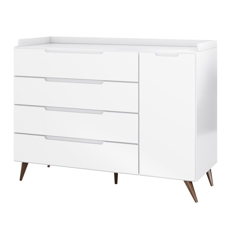 Cômoda Infantil Branco com Porta Capri