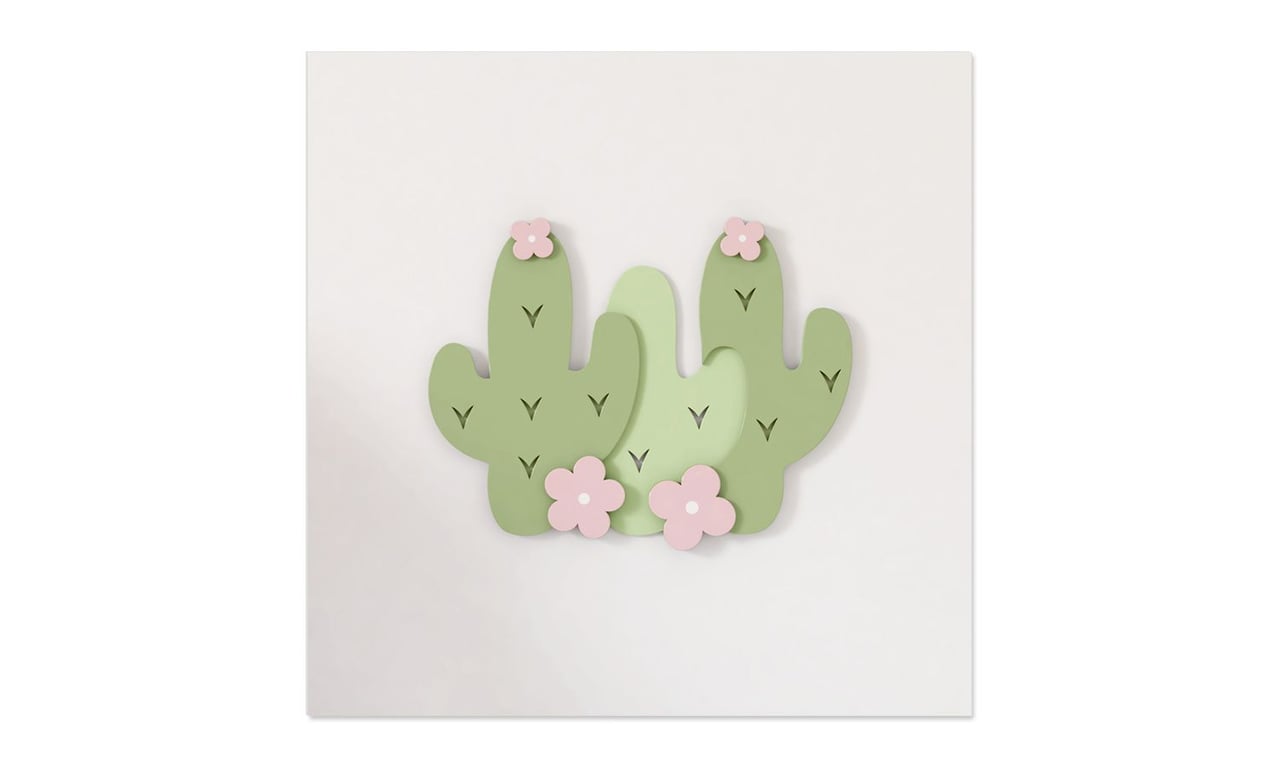 Quadro MDF Cactos 30cm