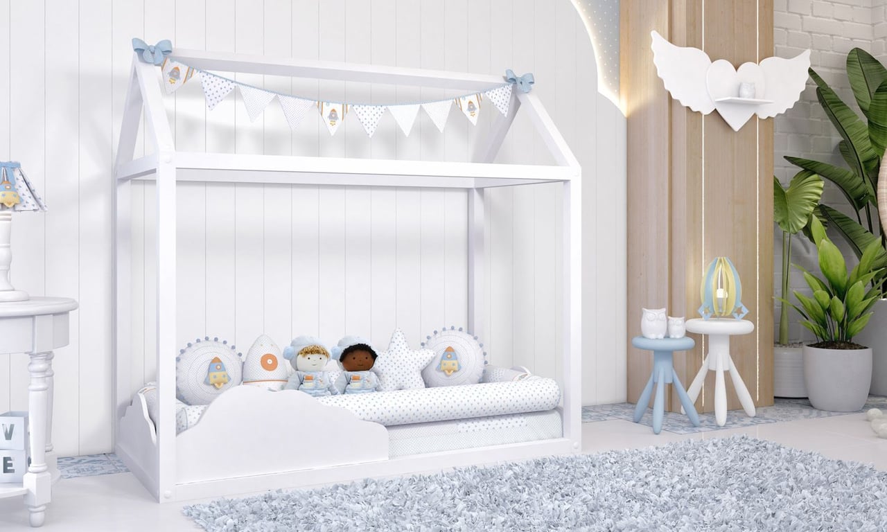 Kit Montessoriano Astronauta Patchwork Azul