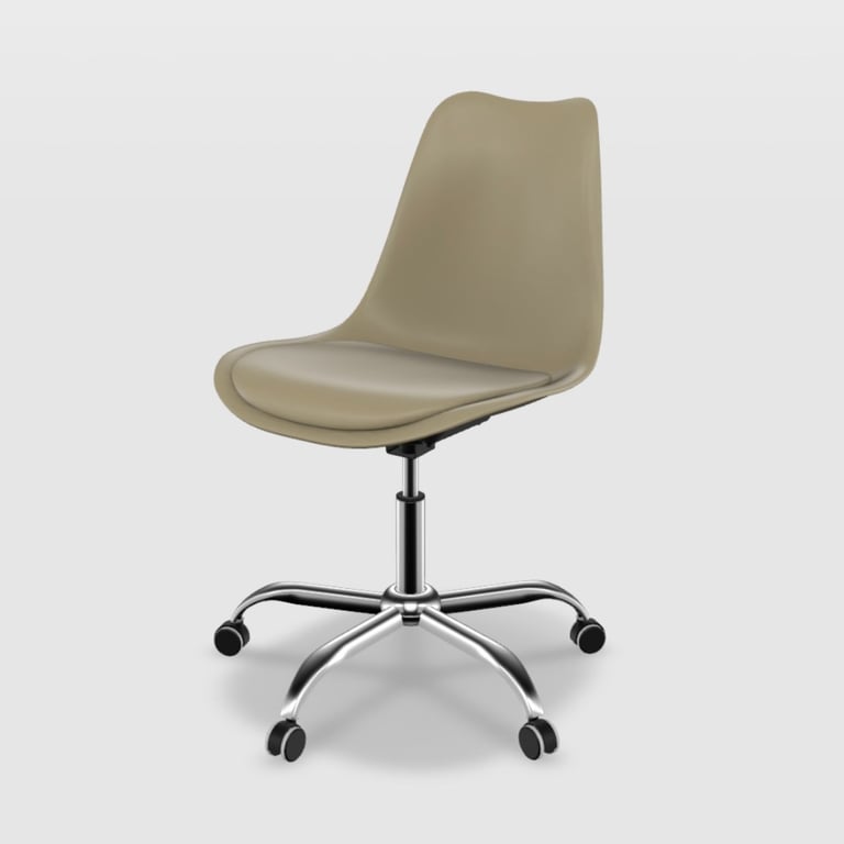 Kit Cadeira de Escritório Saarinen Cromada Branco — vista alternativa