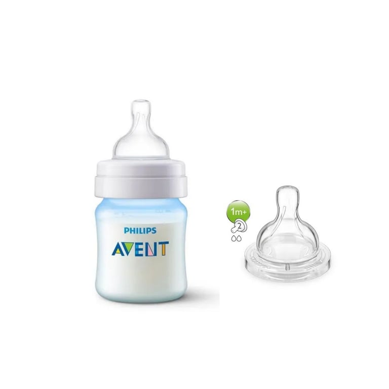 Mamadeira Anticólica Rosa + Bico nº 2 125ml