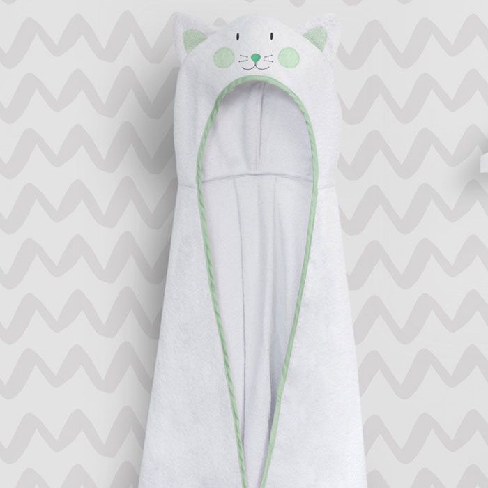 Toalha com Capuz Infantil Amiguinha Gatinha 90cm