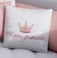 Almofada Quadrada Minha Princesa Rosa Coroa 35cm - imagem 1
