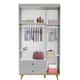 Guarda Roupa Infantil Branco 3 Portas Ludi Retrô - imagem 2