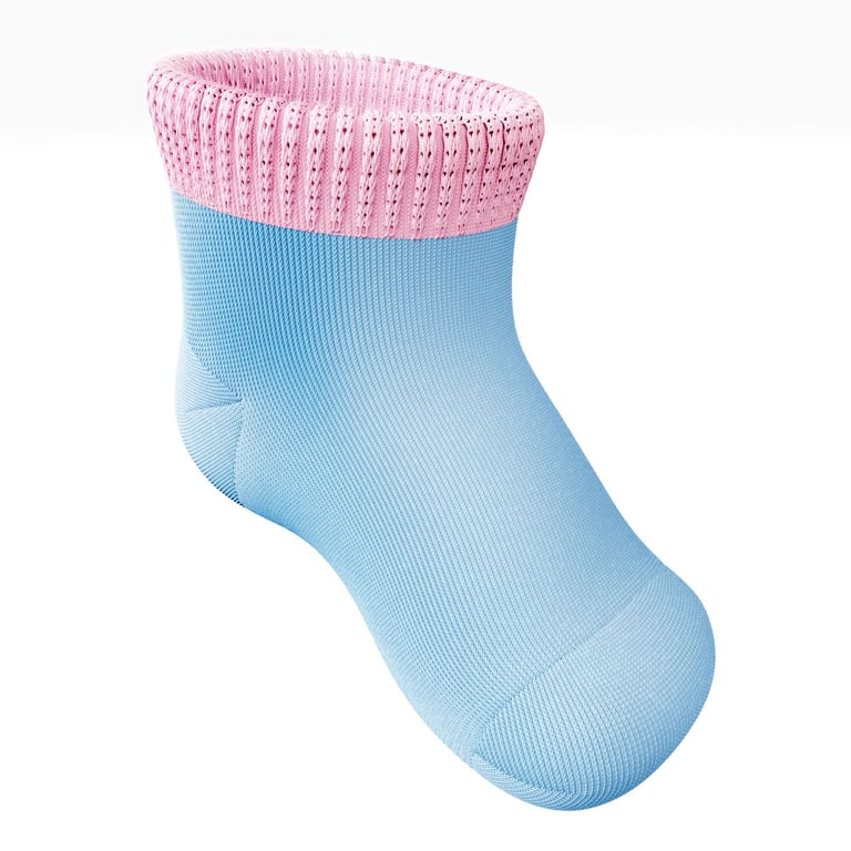 Meia Bebê Azul e Rosa — vista alternativa