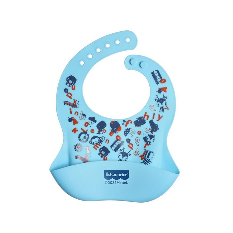 Babador de Silicone com Bolso Yummy Azul