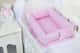 Ninho para Bebê Redutor de Berço Xadrez Rosa - imagem 2