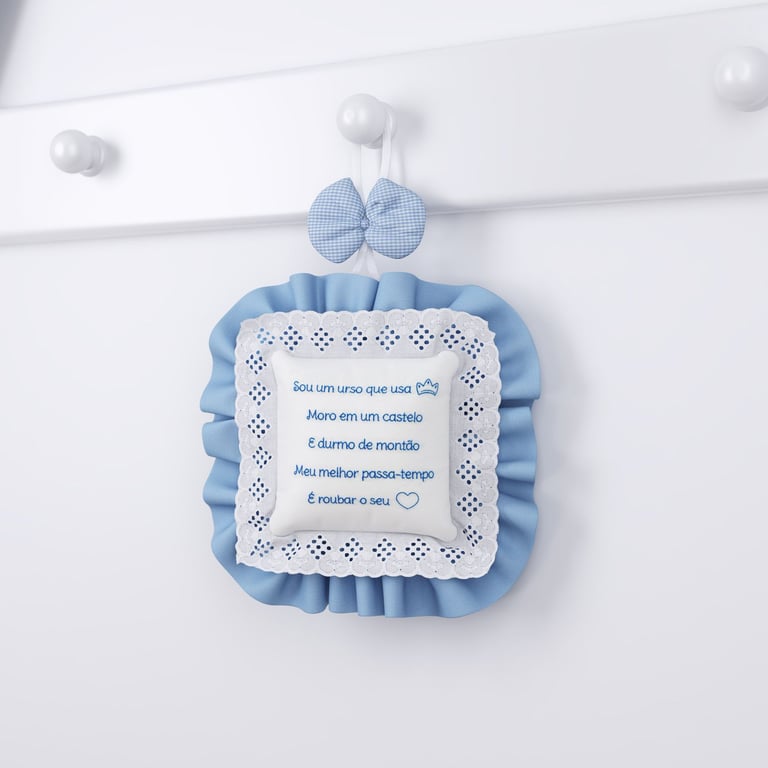 Medalhão Maternidade Ursinho Clássico Marinho