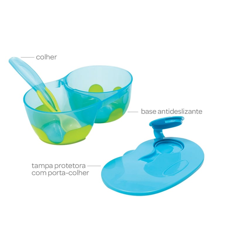 Kit Refeição com Divisória Azul — vista alternativa