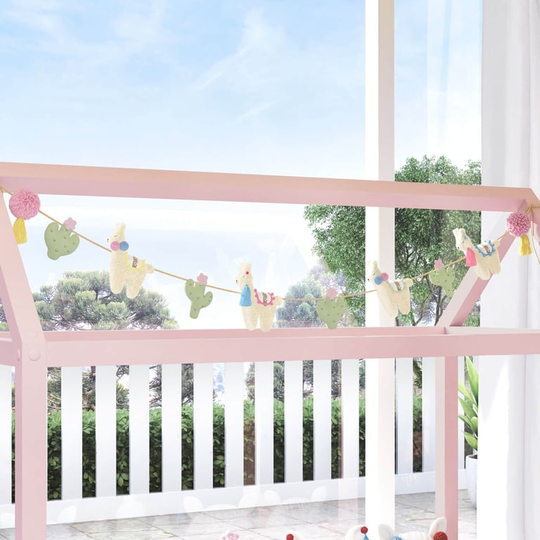 Varal de Berço Lhamas e Cactos 1,30m