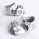 Sandália de Bebê Margaridas e Strass Prata Tam 15 - imagem 3