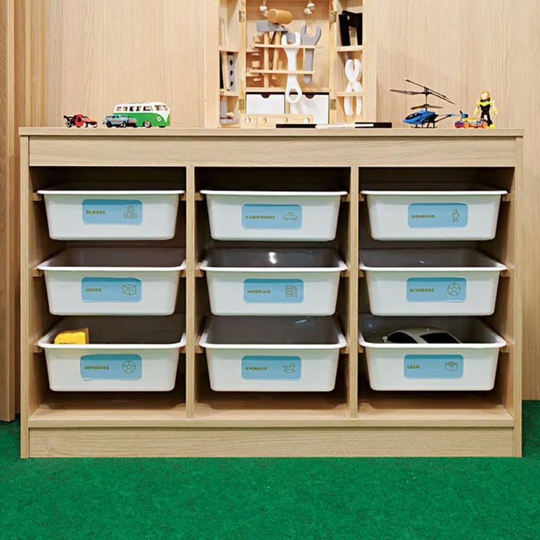 Estante Infantil para Brinquedos com Cestos