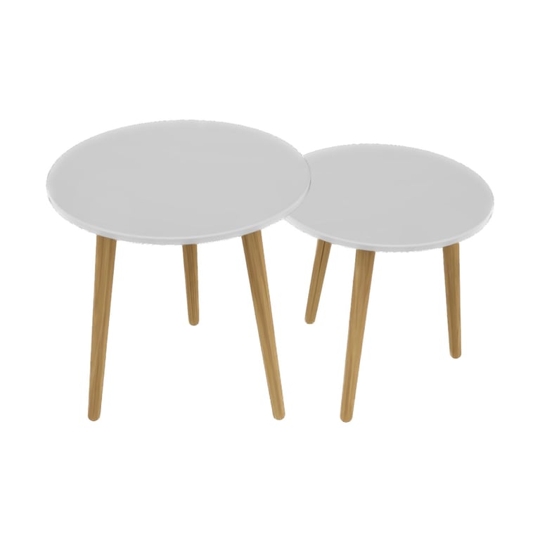 Mesa de Canto Copacabana Branco 40cm