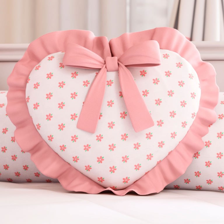 Almofada Coração Sophia Rosé 29cm