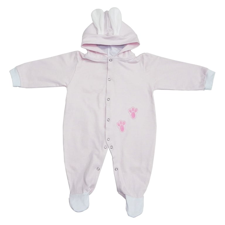 Macacão Bebê Manga Longa Coelhinha 9 a 12 Meses