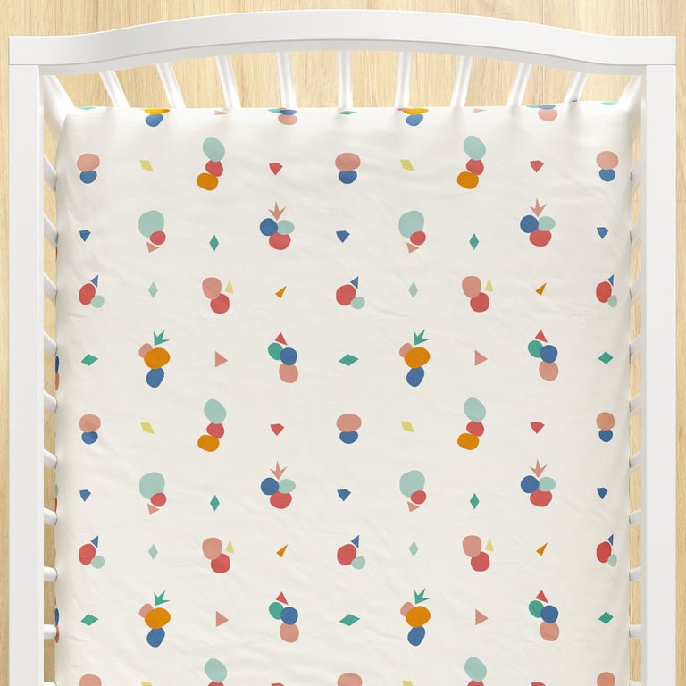 Lençol Berço com Elástico Geométrico Vintage — vista alternativa