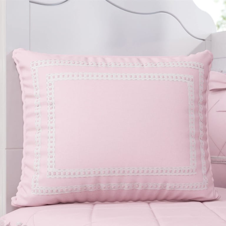 Almofada Retangular Branco Clássico 38cm