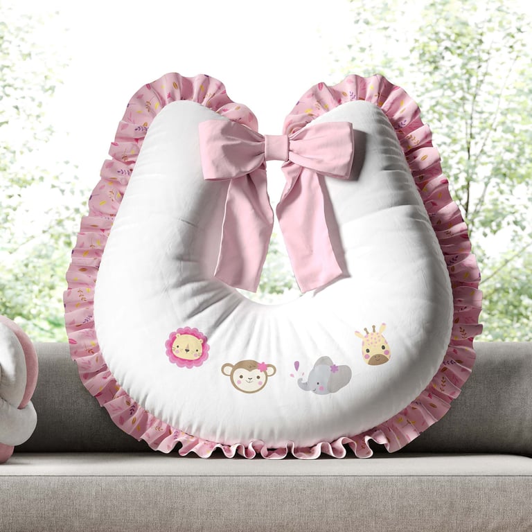 Almofada Amamentação com Laço Selva Baby Rosa — vista alternativa