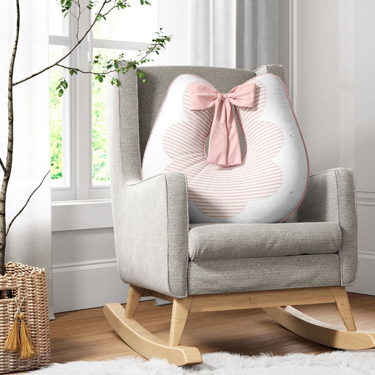 Almofada Amamentação Estrelinhas e Listras Rosé — vista alternativa