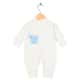 Macacão Longo Elefantinho Azul/Palha 9 a 12 Meses - imagem 1