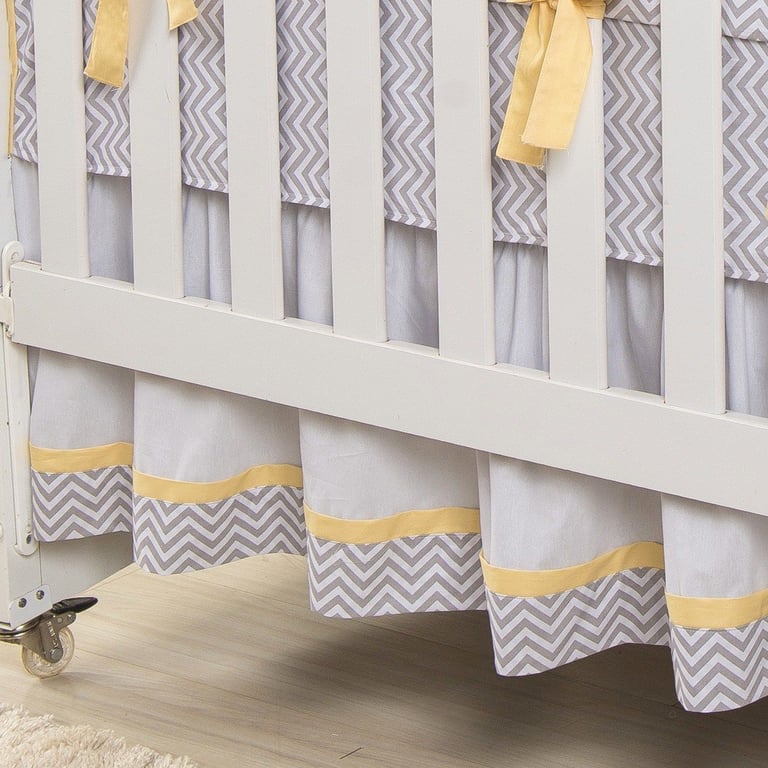 Saia de Berço Chevron Amarelo