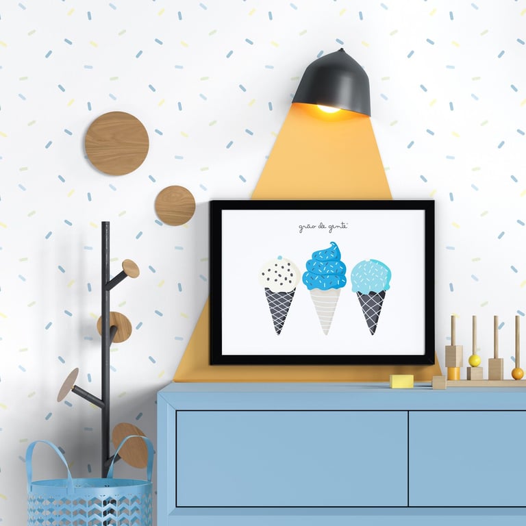 Quadro Sorvetes Listrados 46cm — vista alternativa