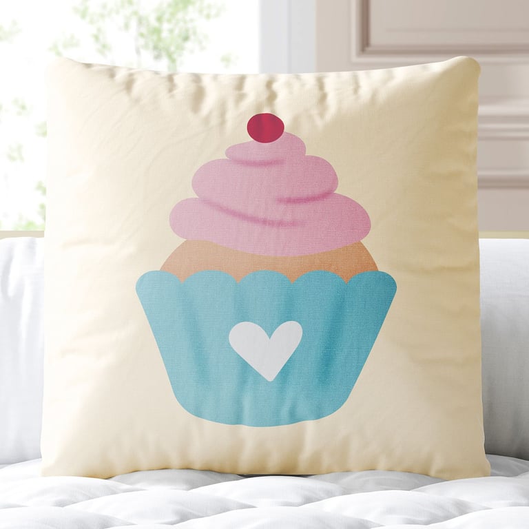 Almofada Quadrada Cupcake Docinho 30cm