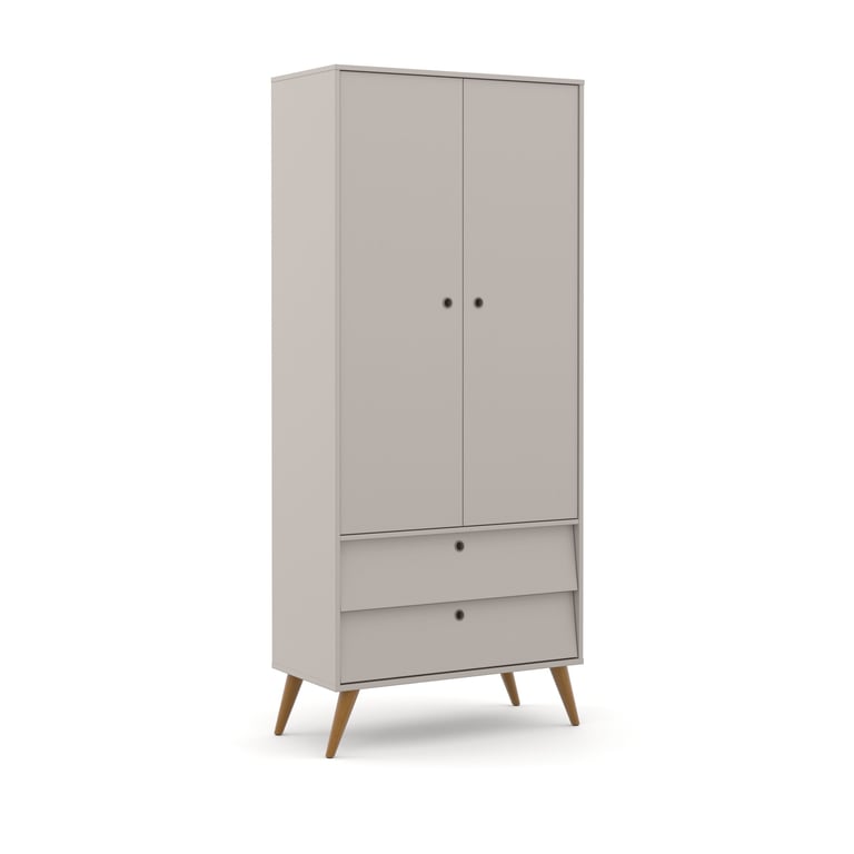 Guarda Roupa Infantil Branco Soft 2 Portas Gold Eco Wood