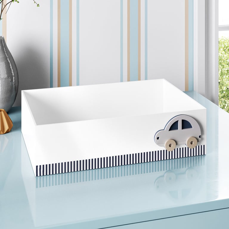 Bandeja MDF Carrinho Azul