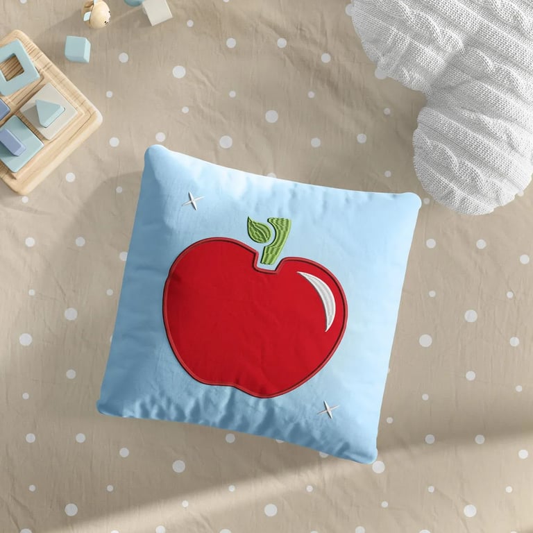 Almofada Quadrada Maçã Vermelha — vista alternativa