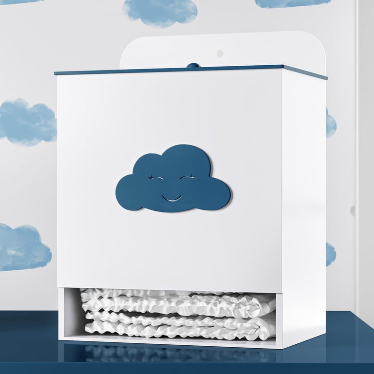 Porta Fraldas Nuvem Rosa