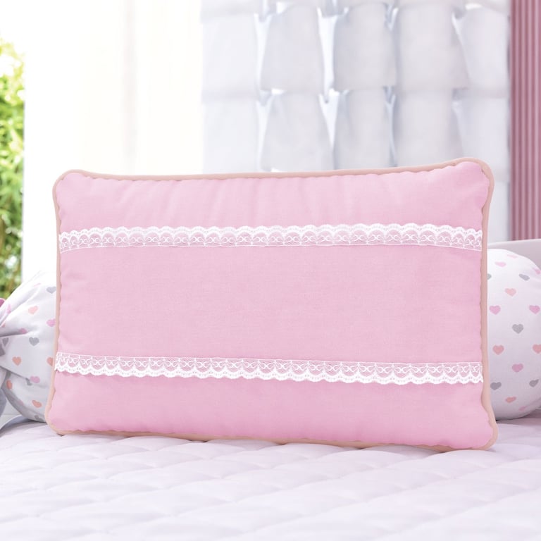 Almofada Rendinha Rosa 43cm